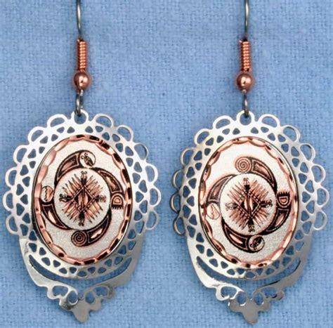 Unique Handcrafted Flower Earrings Silver Plated Filigree Earrings