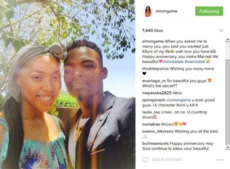 His wife simphiwe could not hold back on her agony when her husband's. Simz Ngema And Dumi Masilela Celebrate A Year Of Marriage ...