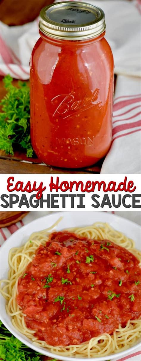 If you want to use something out of a can, tomato puree is better. Easy Homemade Spaghetti Sauce Recipe - Wine & Glue