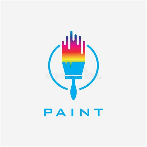 Paint Brush Logo Design Templatevector Stock Vector Illustration Of
