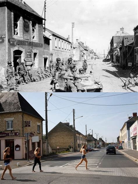 D Day Photos From 1944 And Photos Of Vacationers At The Exact Same Locations Today 28 Pics