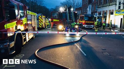 Aldershot High Street Shop Wrecked In Suspected Arson Attack Bbc News