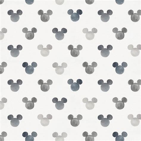 Disney Gray Watercolor Mickey Ears Fabric By Carousel Designs Disney