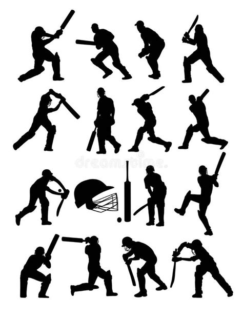 Cricket Players Silhouette Cricket Silhouette Cricket Player