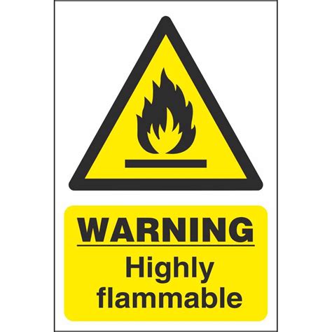 Highly Flammable Warning Signs Dangerous Goods Safety