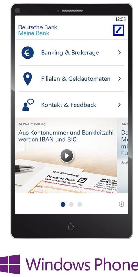 Als führende regionalbank verfügen wir über die gestaltungskraft, unseren beitrag für oberösterreich. Update: Jetzt verfügbar Deutsche Bank App für Windows ...