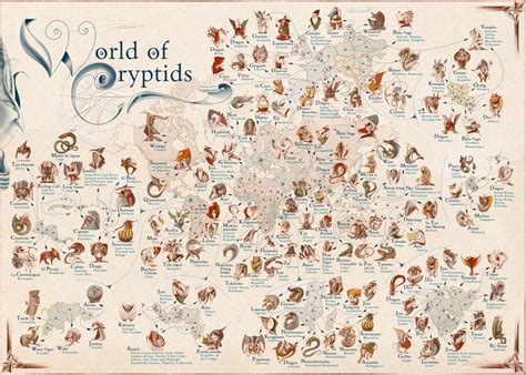 Map Shares Every Countrys Most Famous Mythical Creature Nerdist