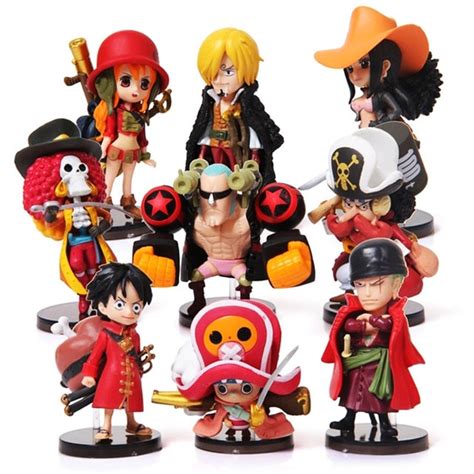 9pcsset Mini One Piece Figure New Anime Figures Luffy One Piece Action Figure Classic