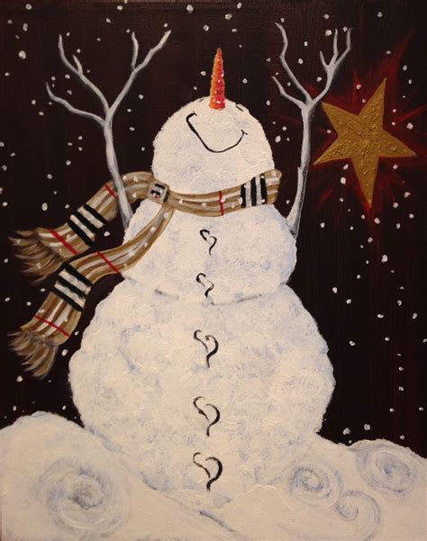 Snowmans Bliss Pinots Palette Painting