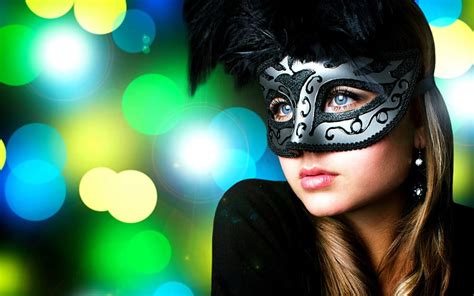 Masked Beauty Blue Eyed Girl Eye Blonde Mask Hd Wallpaper Peakpx