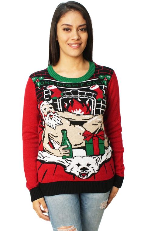 Ugly Christmas Sweater Women S One Night Only Led Light Up Sweater The Ugly Sweater Shop