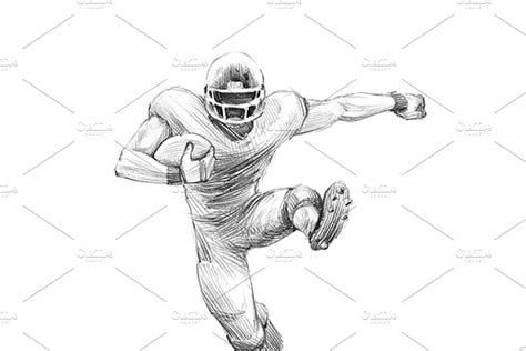 American Football Illustration Set Custom Designed Illustrations