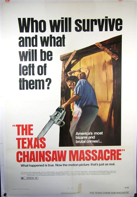 Texas Chainsaw Massacre Original Slasher Horror Poster