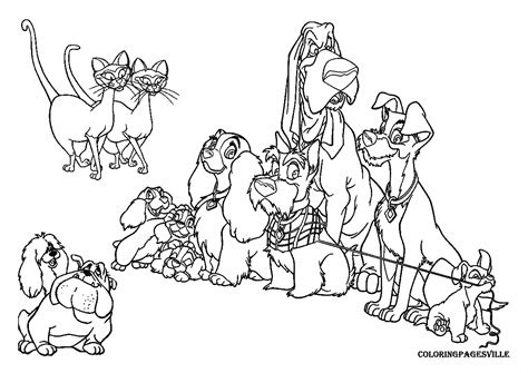 Insist on using crayons over watercolor, as the latter may be difficult to handle. Lady And The Tramp Coloring Page - Coloring Home