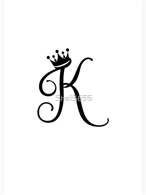 Initial K With Crown Spiral Notebook By Sheli5656 Redbubble