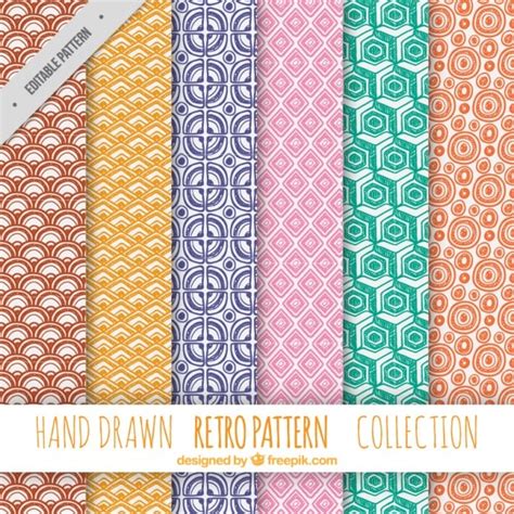 Free Vector Hand Drawn Pattern With Abstract Colored Shapes