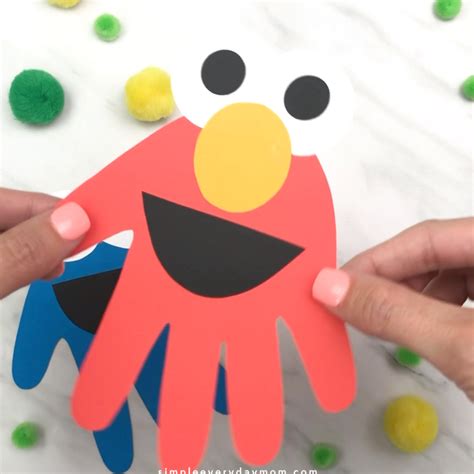 Handprint Sesame Street Craft For Kids Sesame Street Crafts