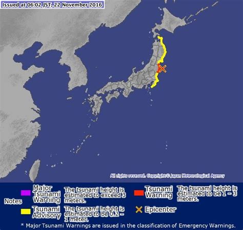 Tsunami warnings were issued to the entire pacific rim. Tsunami Warning Issued After Large Earthquake Hits Off ...