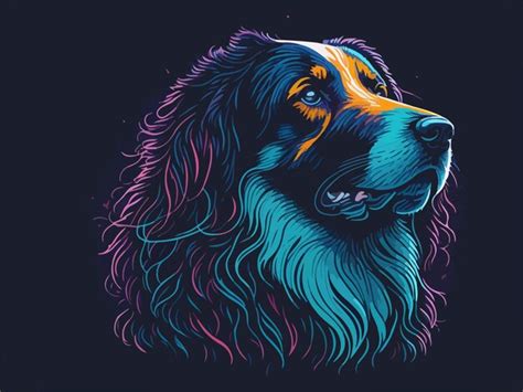 Premium Vector Beautiful Colorful Dog Vector Illustration