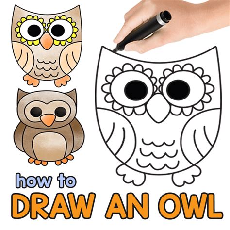 How To Draw An Owl Step By Step Instructions Easy Peasy And Fun