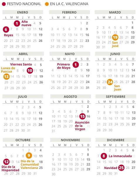 Calendario Laboral 2022 Ugt Comunidad Valenciana 2022 Spain