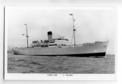 Cb0794 Fyffes Line Cargo Ship Matina Built 1946 Postcard