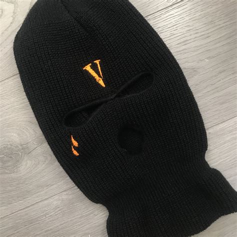 New Vlone V Tear Drop Drops Black Orange Balaclava Face Ski Mask Asap