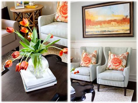 The palladian blue is very attractive. BDG Style: Living Room: Orange, Palladian Blue & Apple Green