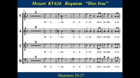 Mozart Kv626 Requiem 3 Dies Irae Tenor Youtube