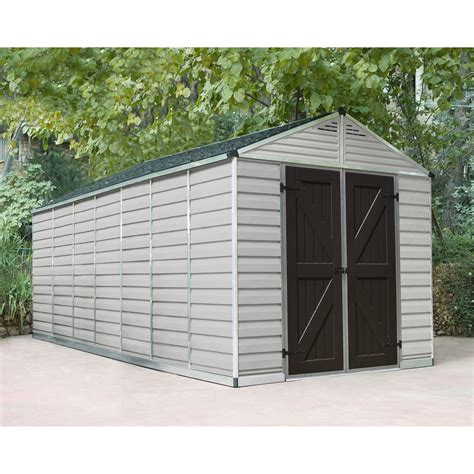 Palram 8x16 Skylight Storage Shed Kit Tan Hg9816t For Sale Online