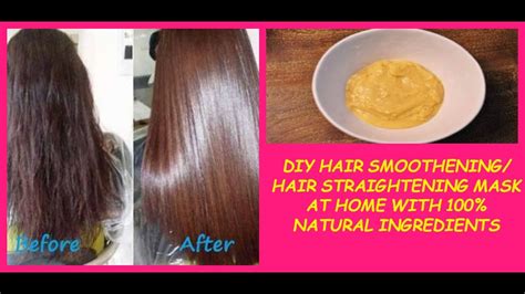Diy Hair Smoothening Hair Straightening Mask At Home With 100