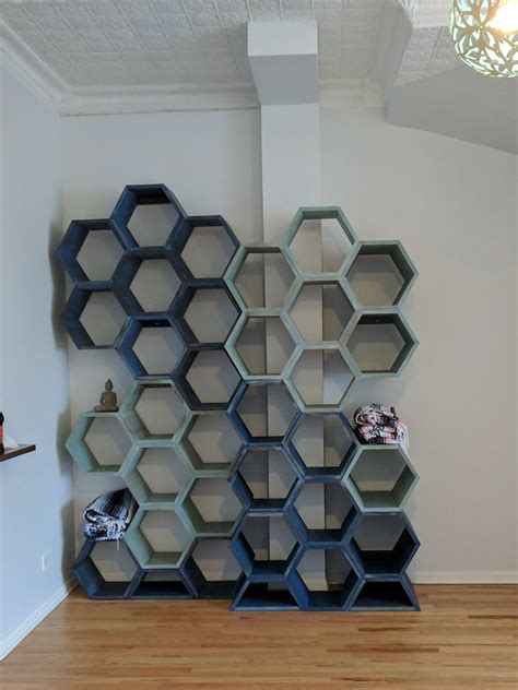 Find out how to make them in this video from bunnings. Hexagon shelves, honeycomb shelves, retail display, wall ...