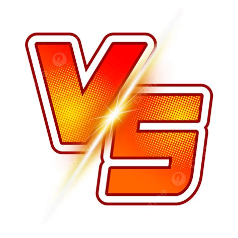 Red Orange Comic Vs Versus Battle Combat Competition Vs Battle