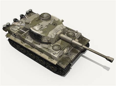 3d Model Panzer Vi Tiger German Heavy Tank Vr Ar Low Poly Max Obj