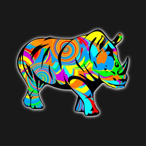 Colorful Rhino Rhino T Shirt Teepublic