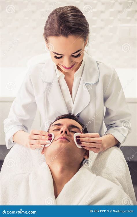 Man At The Beautician Stock Image Image Of Laser Medicine 90713313