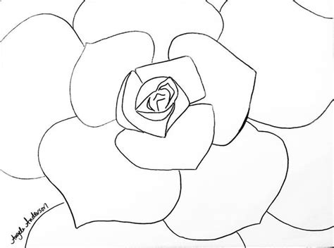 Free watercolor cactus printable free printables watercolor. Succulent Greenery Traceable Coloring Sheet #angelafineart ...