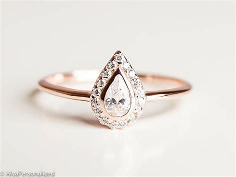 Winktv korean bj pinkyulyi 7a. Etsy AlyaPersonalized Pear-Cut Engagement Ring | Unique ...