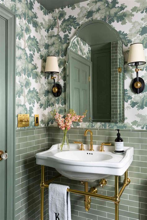 This Charming Green Powder Room Is A Lesson In Choosing Tile And