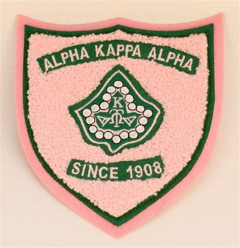 Alpha Kappa Alpha Aka Embroidered Crest Iron On Chenille Patch Alpha