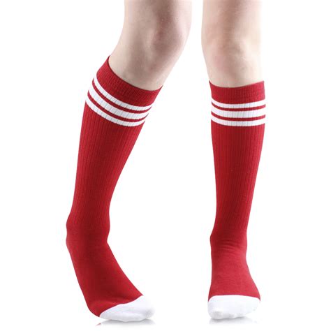 Red With White Stripes Tube Socks Ts 1