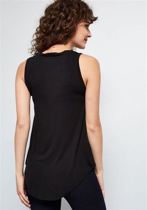 Modcloth Endless Possibilities Tank Top In Black Modcloth Sleeveless