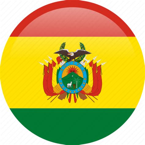Bolivia, circle, country, flag, nation icon png image