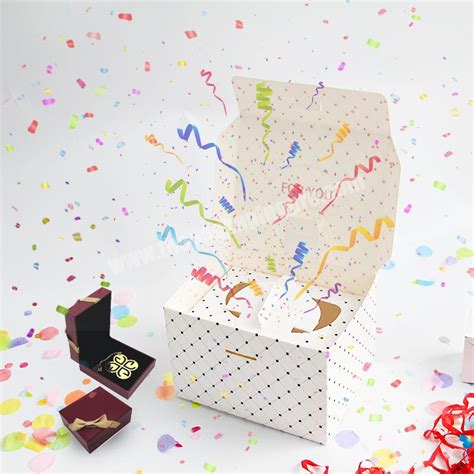 Exploding Confetti Gift Box Premium White Diy X X Inches Surprise Confetti Pop Up