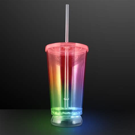 Flashingblinkylights Multicolor Led Light Up To Go Cup Tumbler