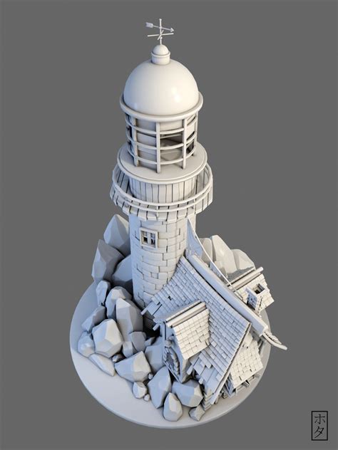 Artstation Lighthouse Hota Aisa Prop Design 3d Design Game Design