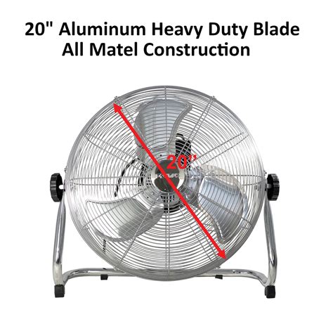 Optimus 20 Inch Industrial Grade High Velocity Fan Painted Grill