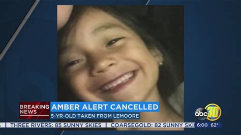 amber alert canceled for 5 year old lemoore girl taken from home abc30 fresno