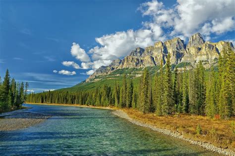 Bow River Alberta Canada Scenery Hd Nature Wallpapers Nature