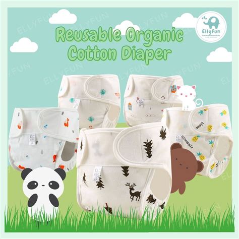 Ellyfun Reusable Organic Cotton Diaper Euro Export Quality For Baby 6